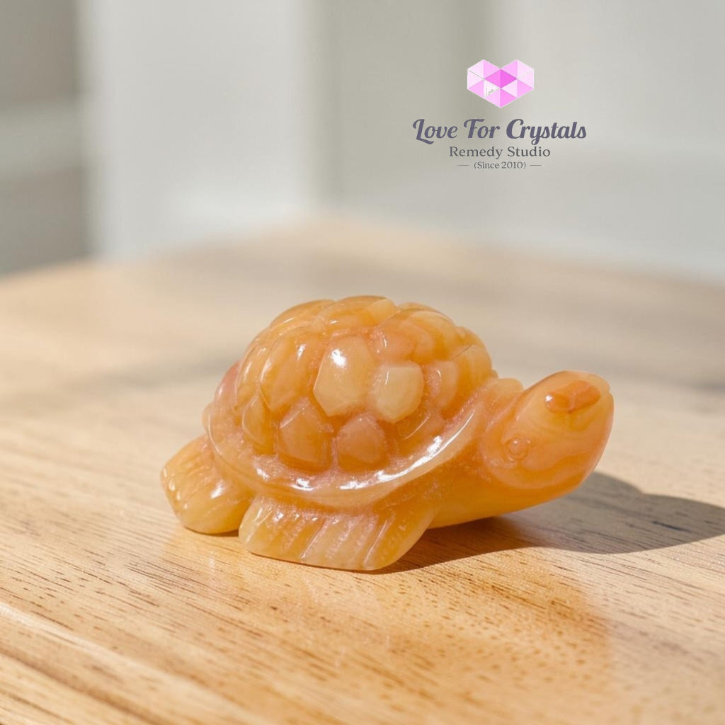 Carved Crystal TURTLE 80mm - Carving crystal