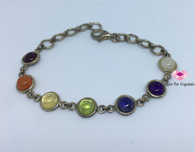 Chakra Bracelet 925 Silver 6.75