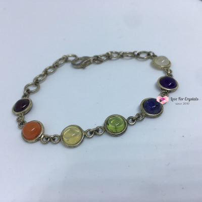 Chakra Bracelet 925 Silver 6.75