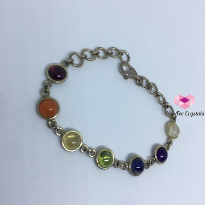 Chakra Bracelet 925 Silver 6.75