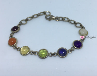 Chakra Bracelet 925 Silver 6.75