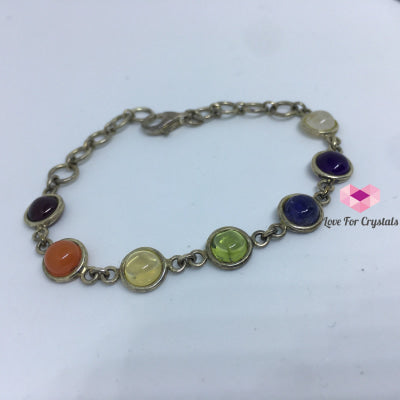 Chakra Bracelet 925 Silver 6.75