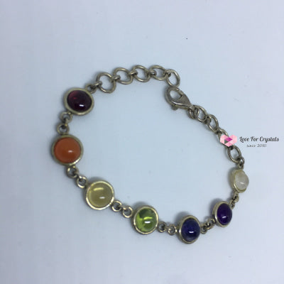 Chakra Bracelet 925 Silver 6.75