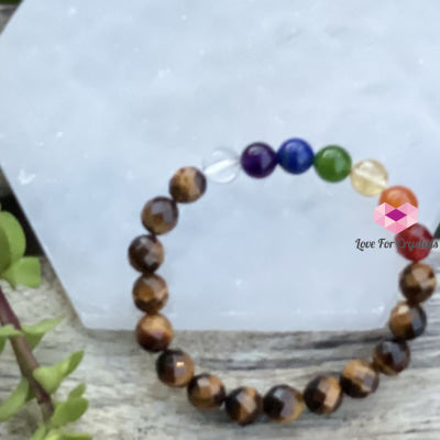 Chakra With Tigers Eye Faceted Bracelet Bracelets & Bangles
