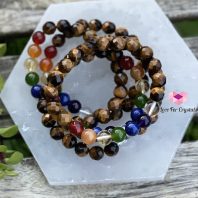 Chakra With Tigers Eye Faceted Bracelet Bracelets & Bangles