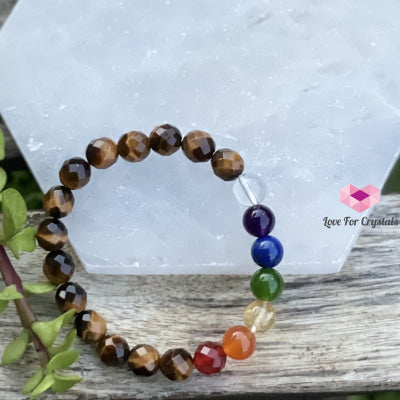 Chakra With Tigers Eye Faceted Bracelet Bracelets & Bangles