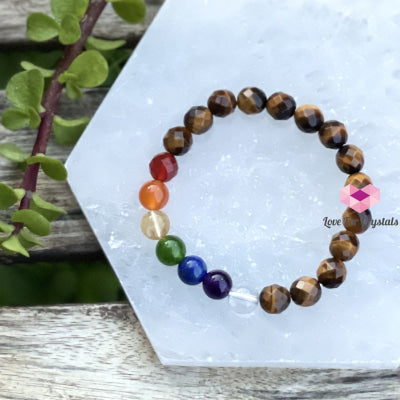 Chakra With Tigers Eye Faceted Bracelet Bracelets & Bangles
