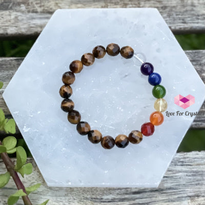 Chakra With Tigers Eye Faceted Bracelet Bracelets & Bangles