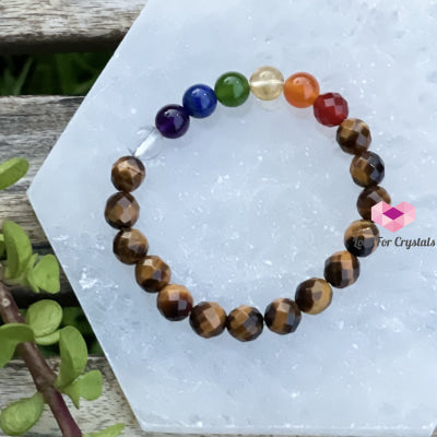 Chakra With Tigers Eye Faceted Bracelet Bracelets & Bangles