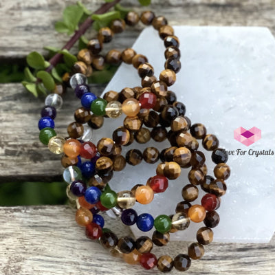 Chakra With Tigers Eye Faceted Bracelet Bracelets & Bangles