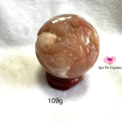 Cherry Blossom Drusy Sphere (Sakura) Madagascar 40-50Mm 109G Crystal Sphere