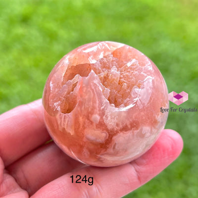 Cherry Blossom Drusy Sphere (Sakura) Madagascar 40-50Mm 124G Crystal Sphere