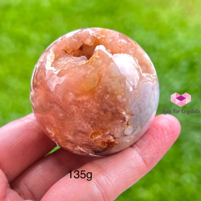 Cherry Blossom Drusy Sphere (Sakura) Madagascar 40-50Mm 135G Crystal Sphere
