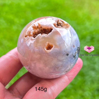 Cherry Blossom Drusy Sphere (Sakura) Madagascar 40-50Mm 145G Crystal Sphere