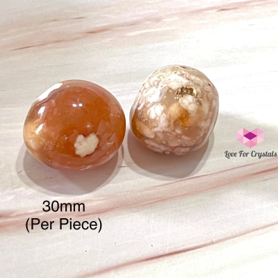 Cherry Blossom Sakura Pebble (Madagascar) 30Mm (Per Piece Random) Crystal Tumbled