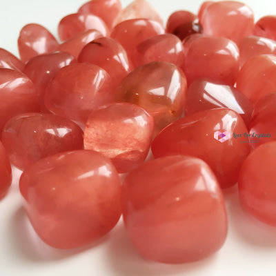 Cherry Quartz Tumbled (Pack Of 2) Man-Made Crystal Stones