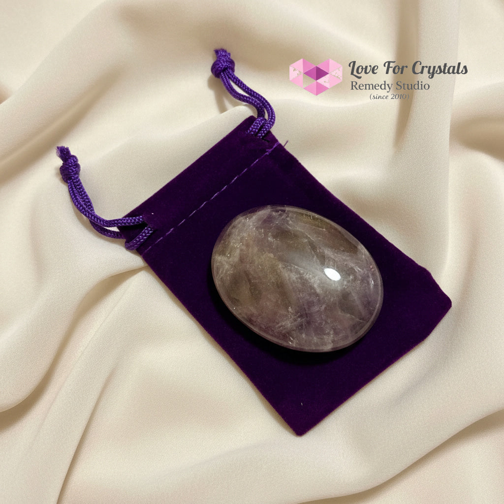 Chevron Amethyst Success Palm Stone 45mm (Encoded & Activated) Random Piece (45mm) Amethyst