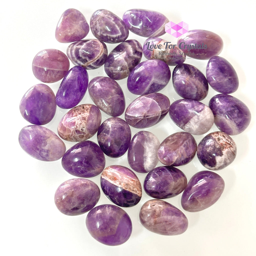 Chevron Amethyst Tumbled Stone 20-30mm, Success - Random (2 Pieces) - Tumbled Stones