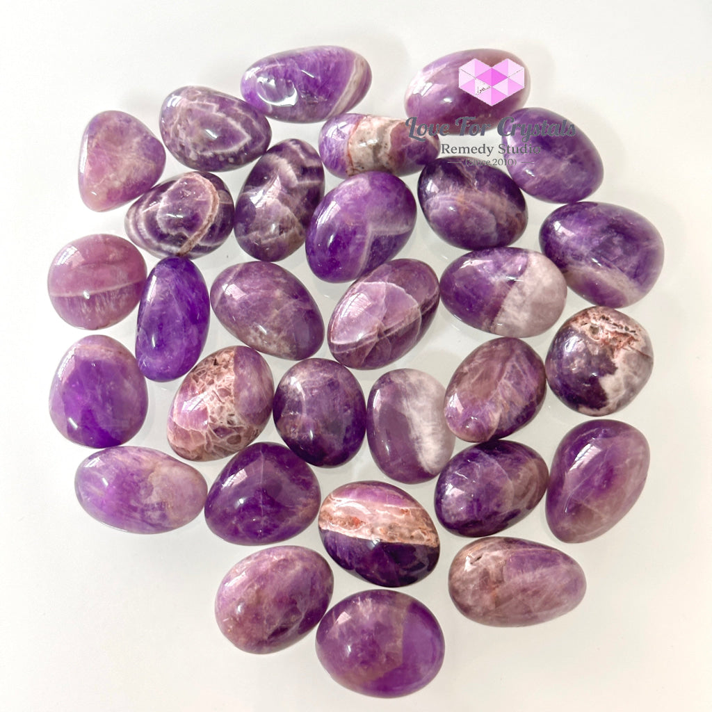 Chevron Amethyst Tumbled Stone 20-30mm, Success - Random (2 Pieces) - Tumbled Stones