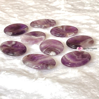 Chevron Amethyst Worry Stones (50Mm) Polished Crystals