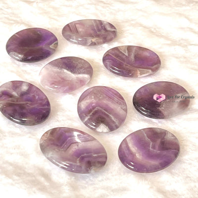 Chevron Amethyst Worry Stones (50Mm) Polished Crystals