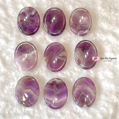Chevron Amethyst Worry Stones (50Mm) Polished Crystals