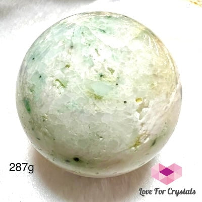 Chrysoprase Sphere With Wooden Stand (Brazil) 287G 55Mm Spheres Crystal