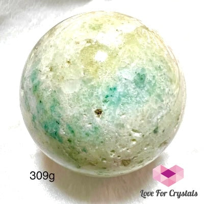 Chrysoprase Sphere With Wooden Stand (Brazil) 309G 55Mm Spheres Crystal