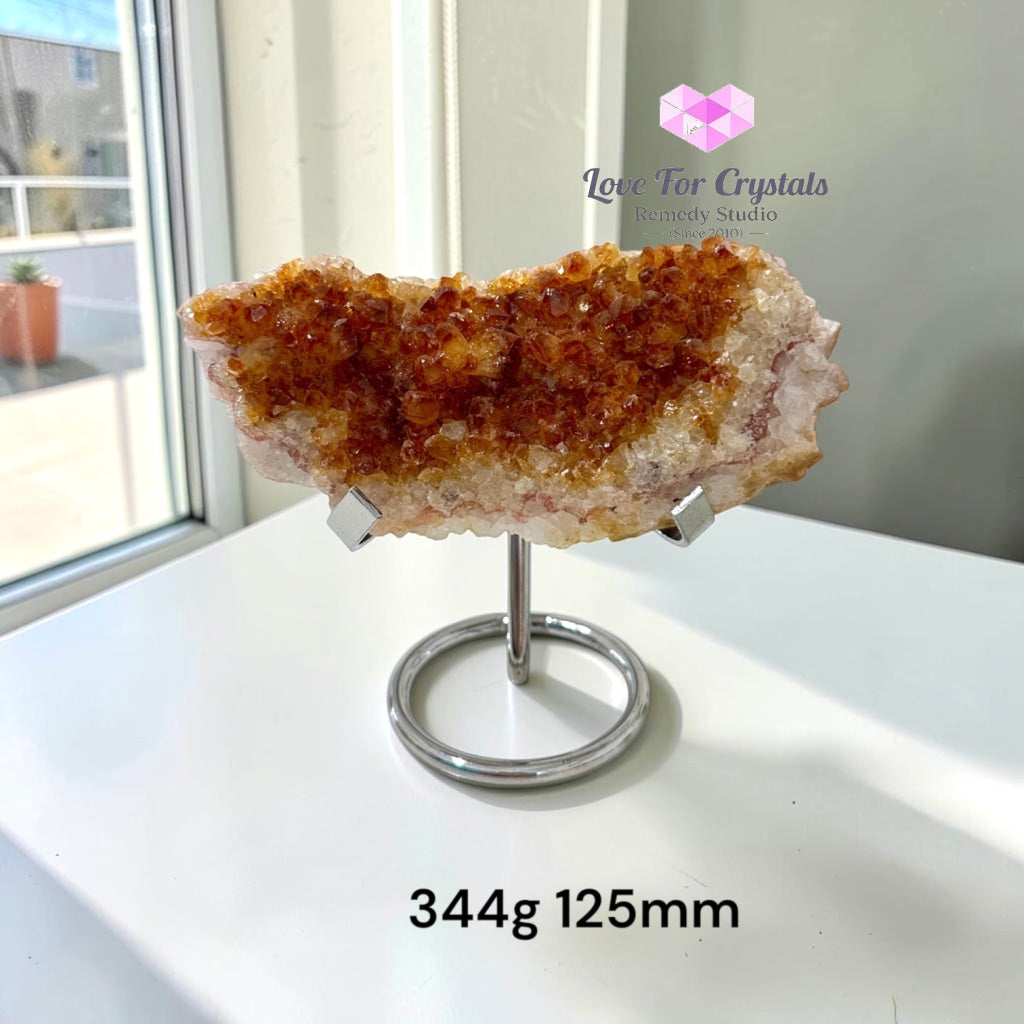 Citrine Cluster on Stand (Brazil) - 344g 125mm - Citrine