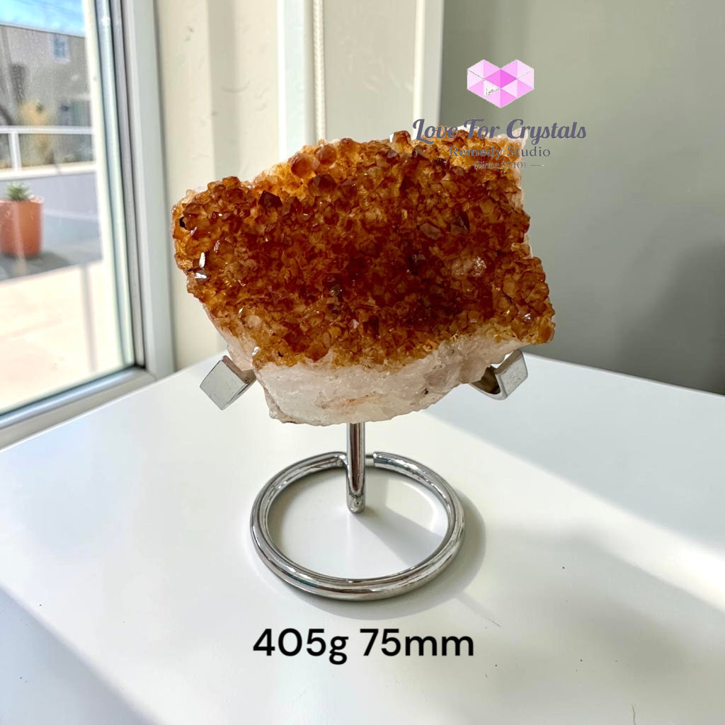 Citrine Cluster on Stand (Brazil) - 405g 75mm - Citrine