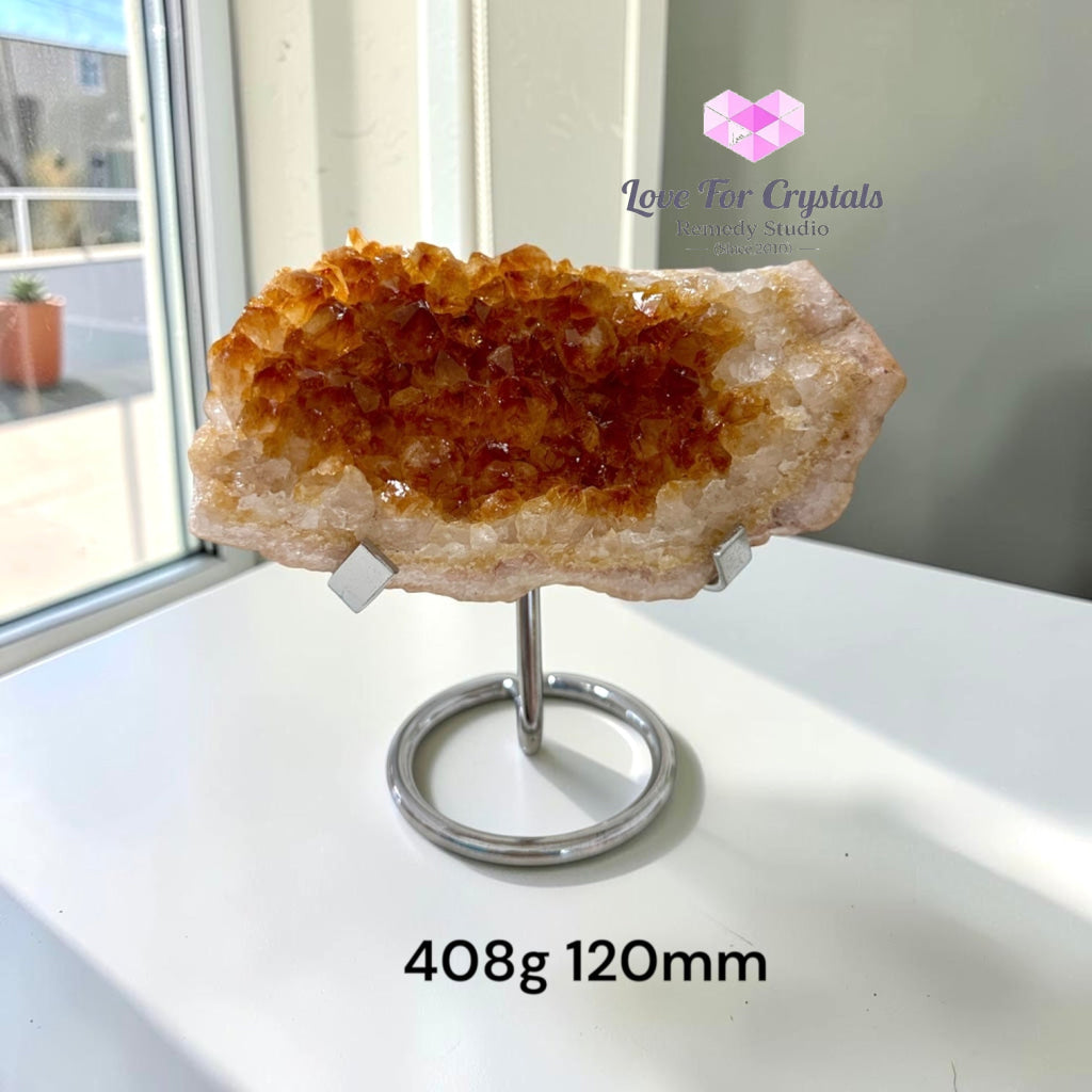 Citrine Cluster on Stand (Brazil) - 408g 120mm - Citrine