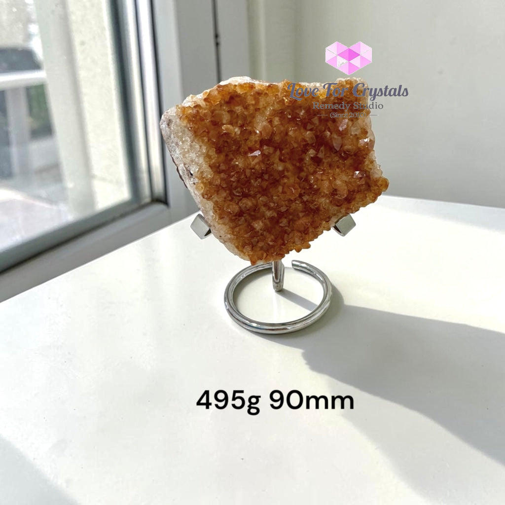Citrine Cluster on Stand (Brazil) - 495g 90mm - Citrine