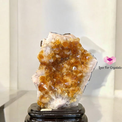 Citrine Cluster Wall with Stand (AAA)- The Golden Source of Abundance 1110g 160mm Citrine