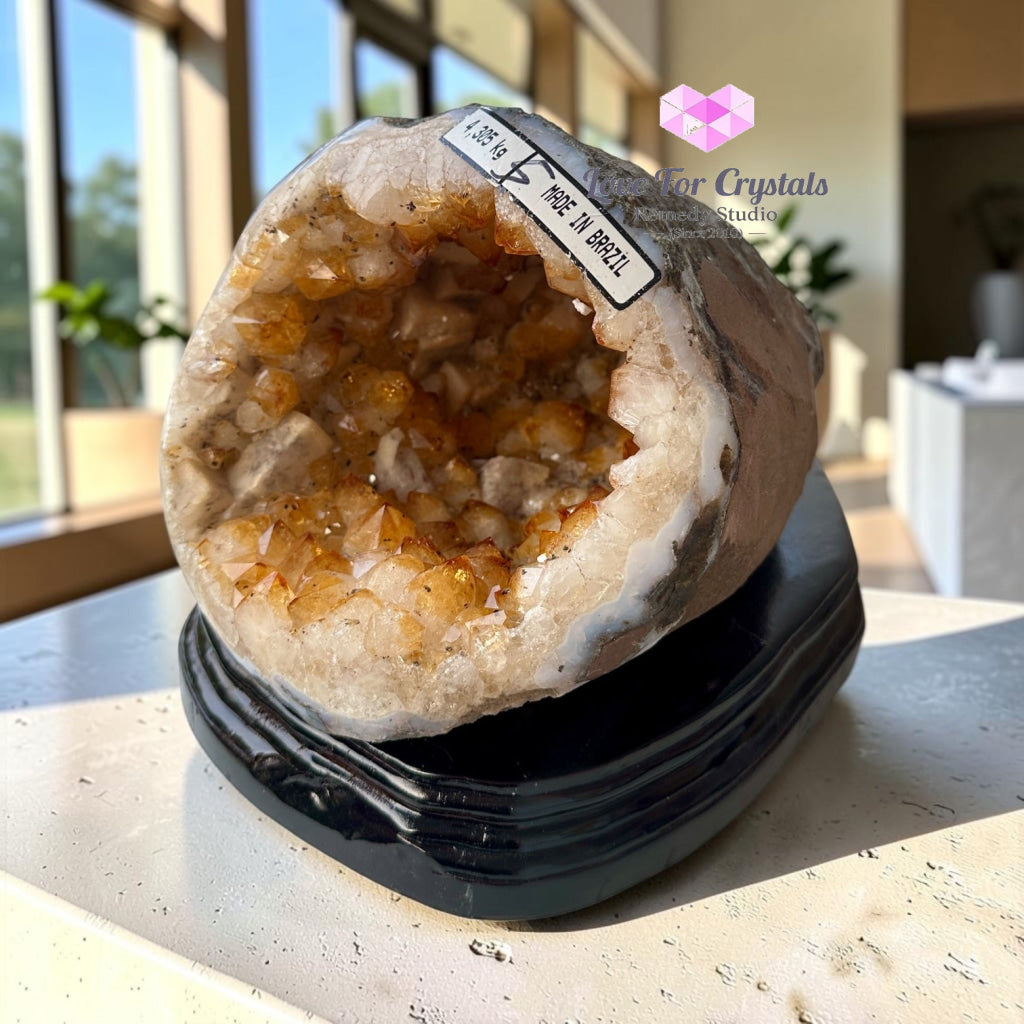 Citrine Cornucopia Money Catcher™ (RARE Wealth Container) 4.3kgs - 4.3kgs - Citrine