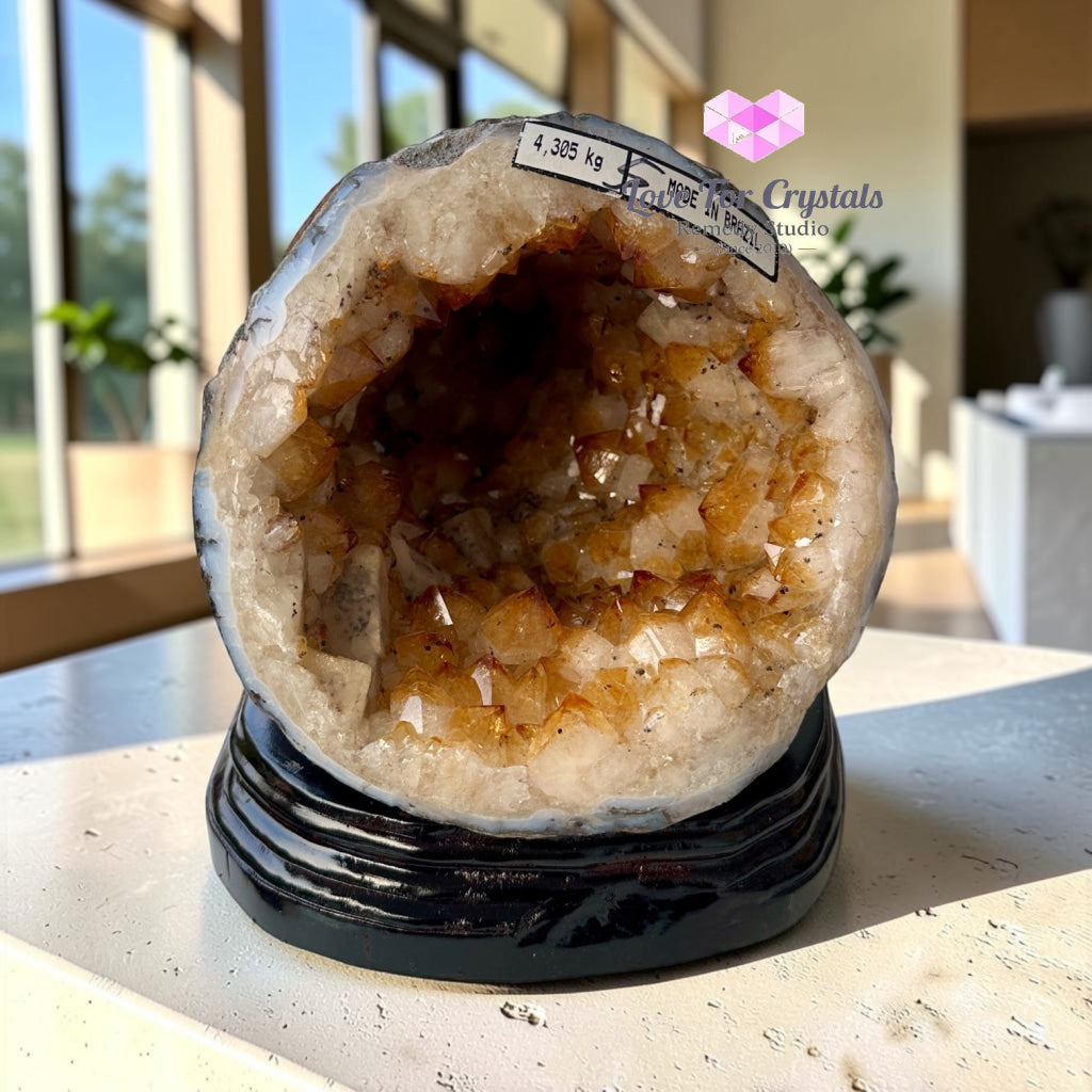 Citrine Cornucopia Money Catcher™ (RARE Wealth Container) 4.3kgs - 4.3kgs - Citrine