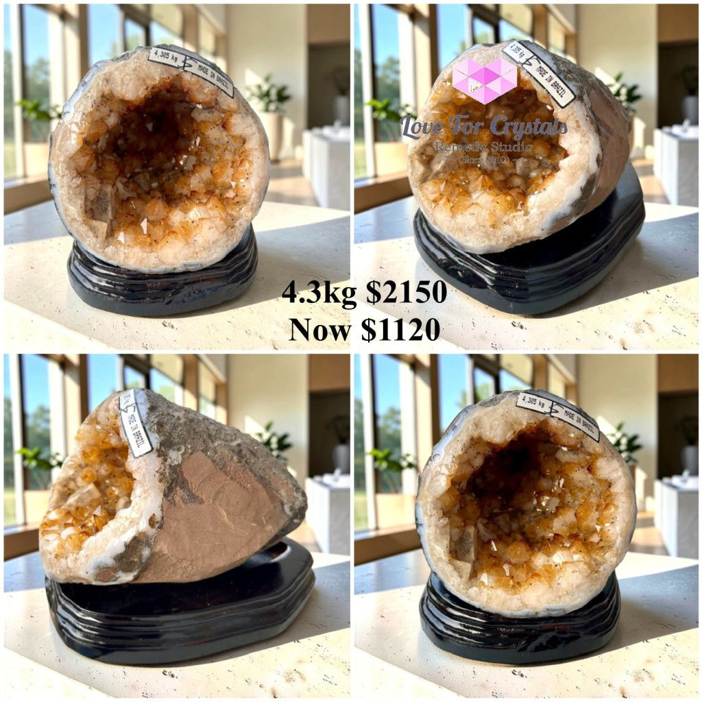 Citrine Cornucopia Money Catcher™ (RARE Wealth Container) 4.3kgs - 4.3kgs - Citrine