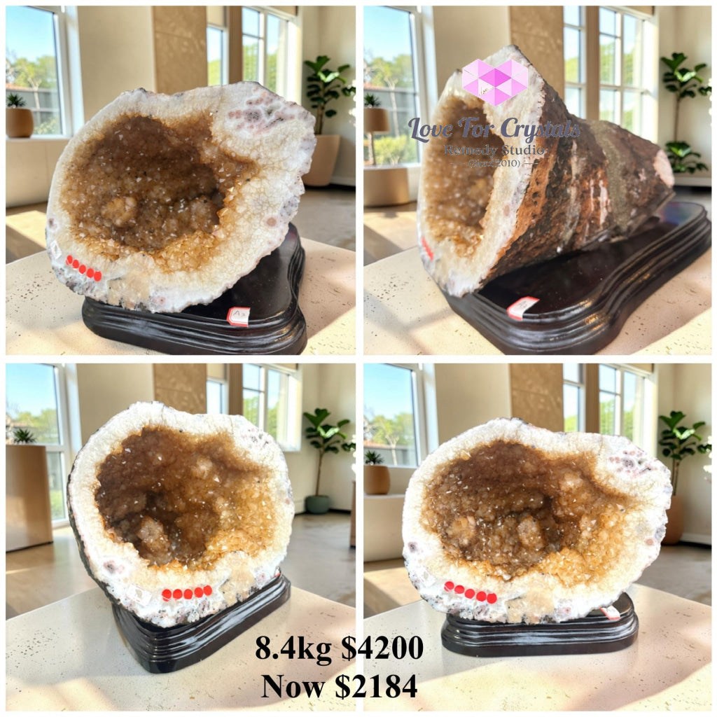Citrine Cornucopia Money Catcher™ (RARE Wealth Container) 8.4kgs - 8.4kgs - Citrine