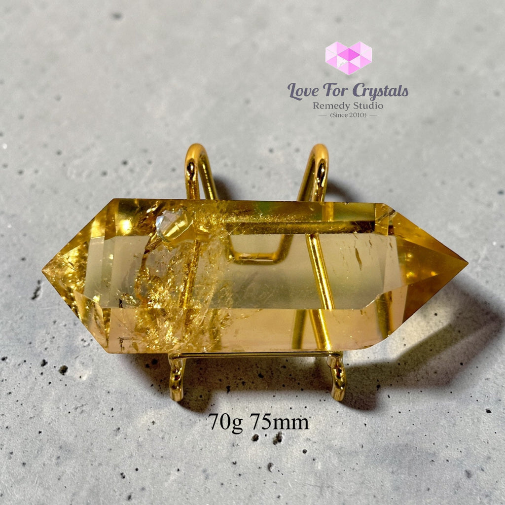 Citrine Double Terminated Points (Flow Activation Points) 70g 75mm Citrine