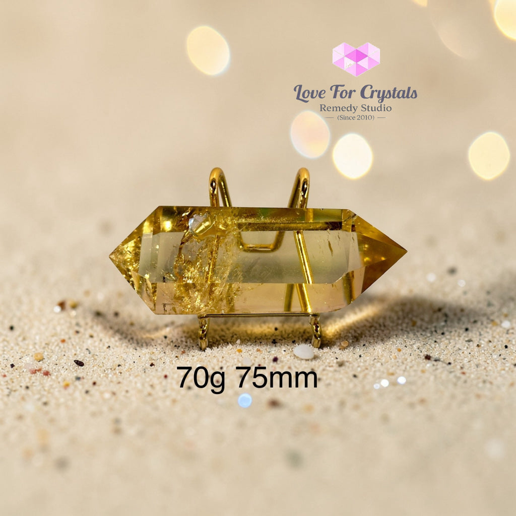 Citrine Double Terminated Points (Flow Activation Points) 70g 75mm Citrine