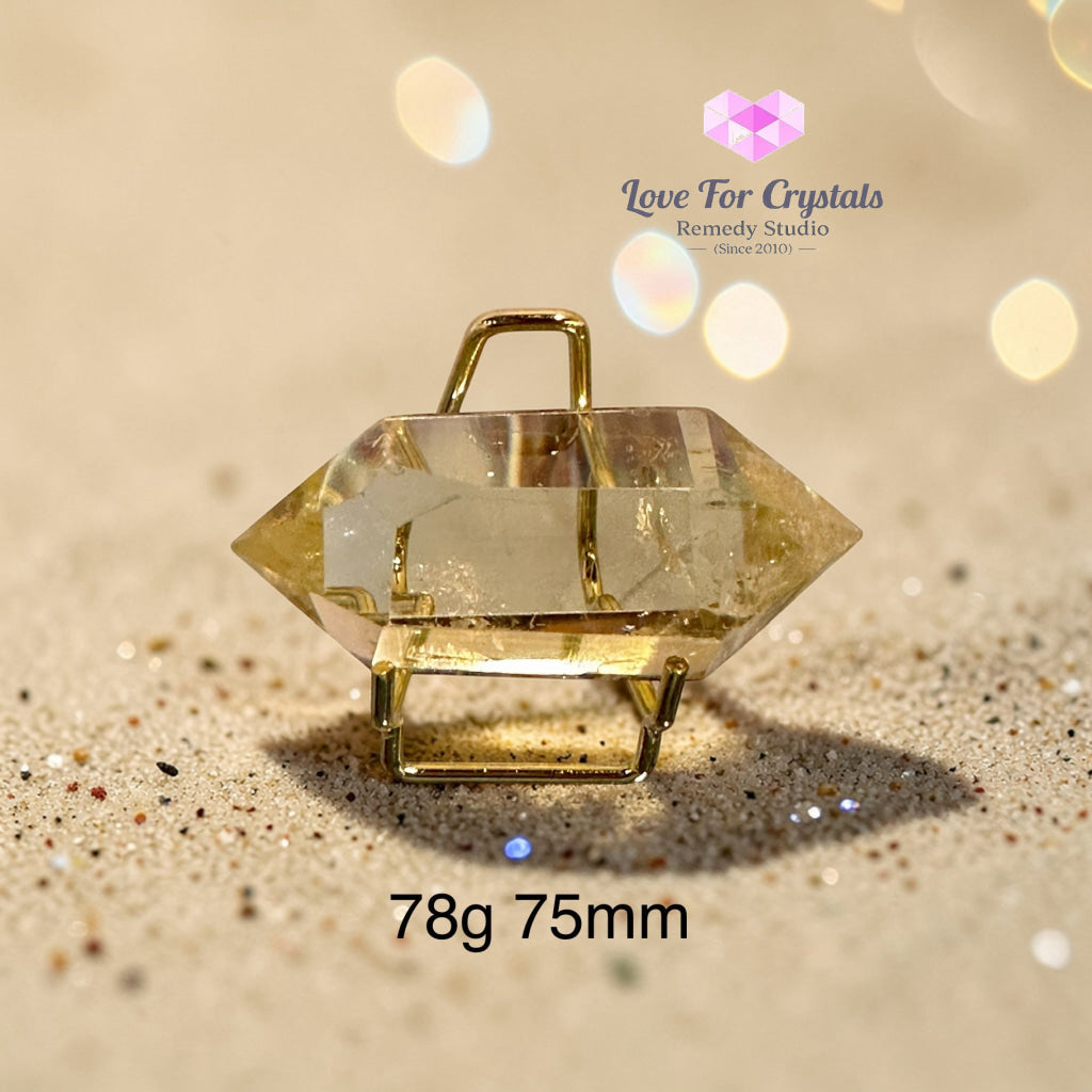 Citrine Double Terminated Points (Flow Activation Points) 78g 75mm Citrine