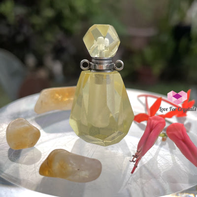 Citrine Crystal Carved Bottle For Oils