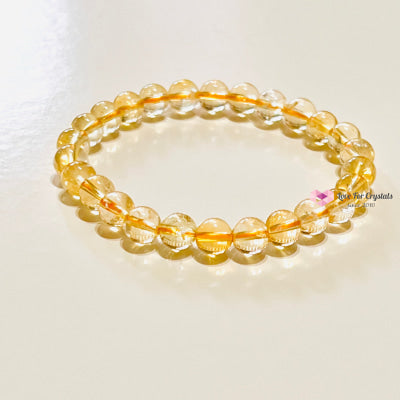 Citrine Gemstone Energy Bracelet (Wealth) 6Mm 5.5
