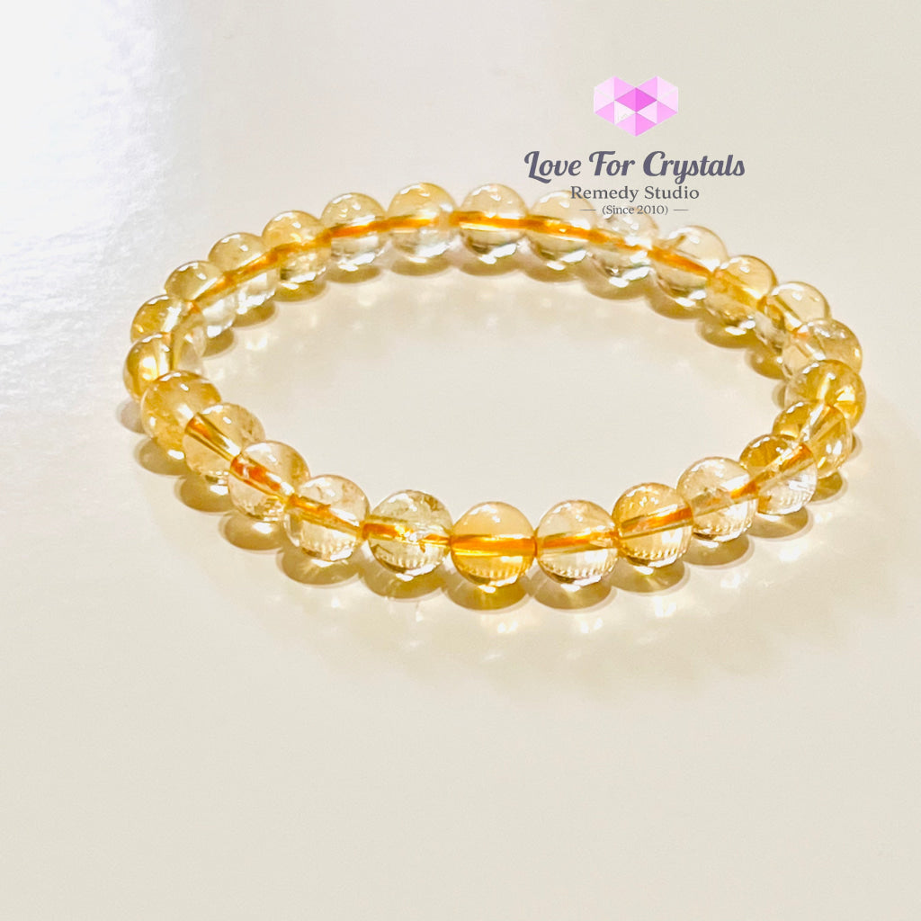 Citrine Gemstone Energy Bracelet (Wealth) 6Mm 5.5