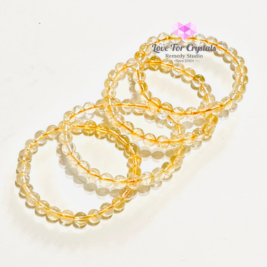 Citrine Gemstone Energy Bracelet (Wealth) 6Mm