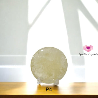 Citrine Mini Round Smooth Disc 50mm (Joyful Magnetism) Photo 4 Citrine