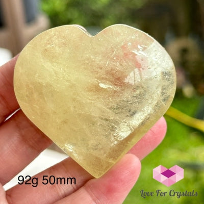 Citrine (Natural) Heart Polished (Brazil) Aaa Grade) 92G 51Mm Crystals