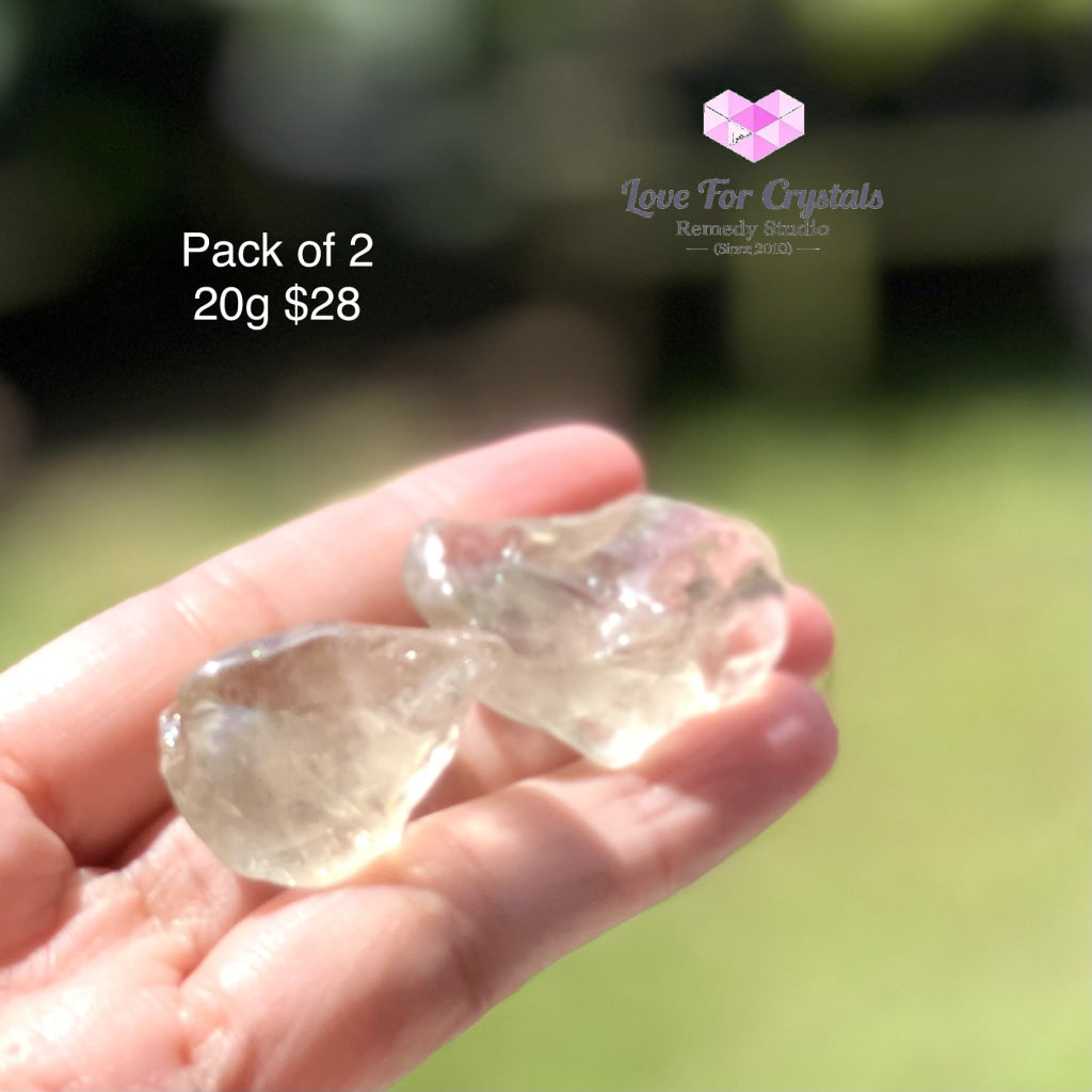 Citrine Natural Tumbled (Freeform) Brazil Pack Of 2 (20G) 20-25Mm Stones