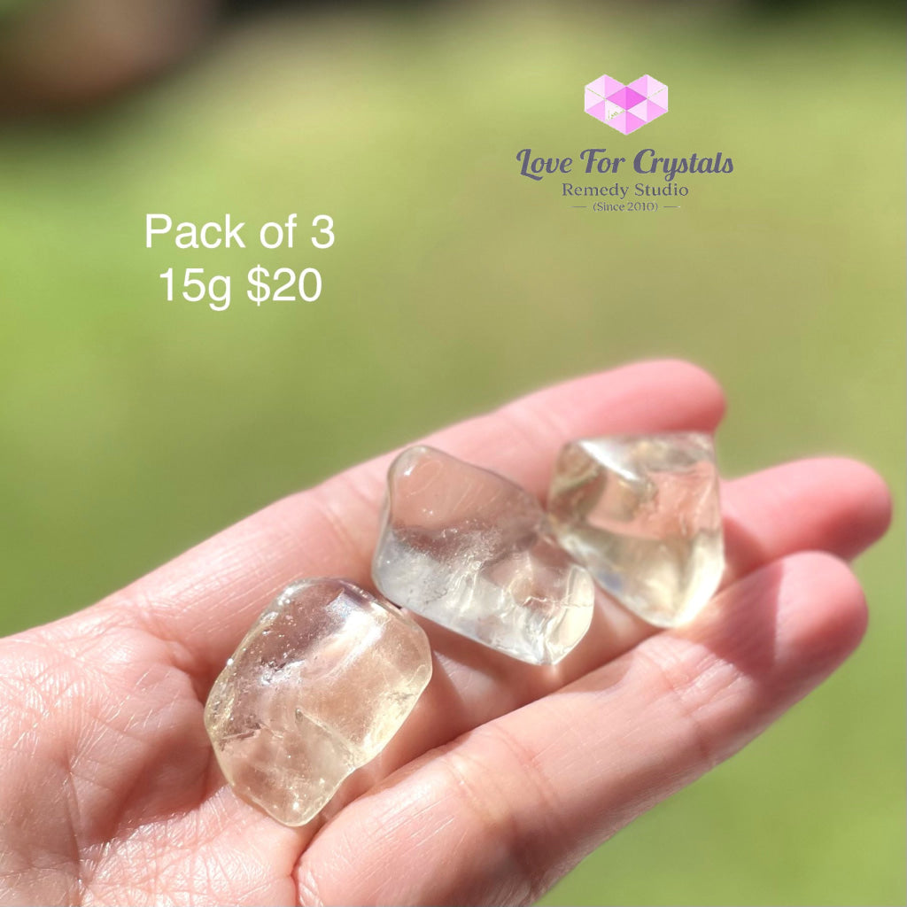 Citrine Natural Tumbled (Freeform) Brazil Pack Of 3 (15G) 10-20Mm Stones