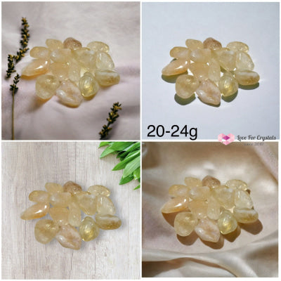 Citrine Pebbles Tumbled Stones (Brazil) 20-24Gms (30Mm To 40Mm)