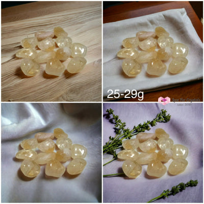 Citrine Pebbles Tumbled Stones (Brazil) 25-29Gms (30Mm To 40Mm)